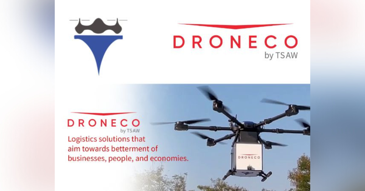 DroneTech Startup TSAW launches its logistics service division DRONECO